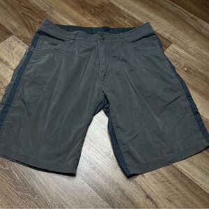 Kuhl Shorts Men’s 33 Radikl Gray Nylon Cotton 10" Inseam Outdoors Hiking